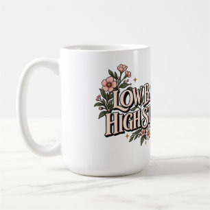 Mug Batterie faible, normes élevées, esthétique floral