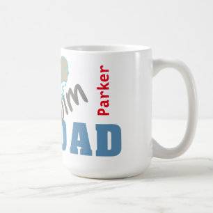 Mug Batterie papa de natation personnalisée