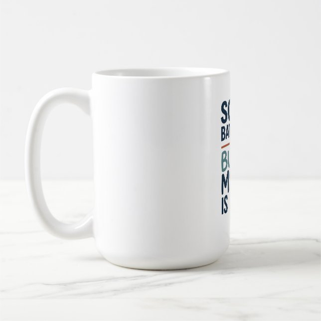 Mug Batterie sociale à 1 pour cent, mais mon chat suff (Gauche)
