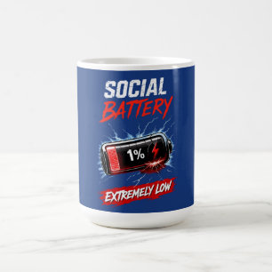 Mug Batterie Sociale Extrêmement Faible – Introverti D