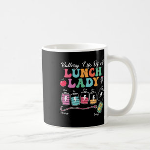 Mug Batterie Vie D'Une Dame De Déjeuner À L'École Reto