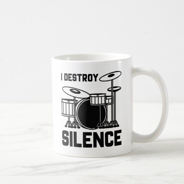 Mug Batteur je détruis le silence (Droite)