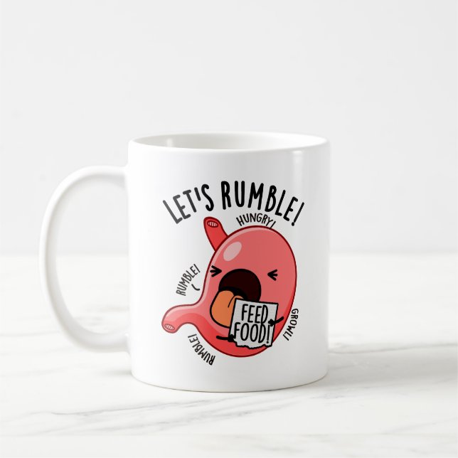 Mug Battons-nous Blague drôle sur l'estomac  (Gauche)