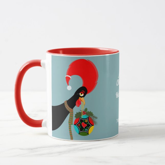 Mug Bauble de Noël du coq portugais (Gauche)