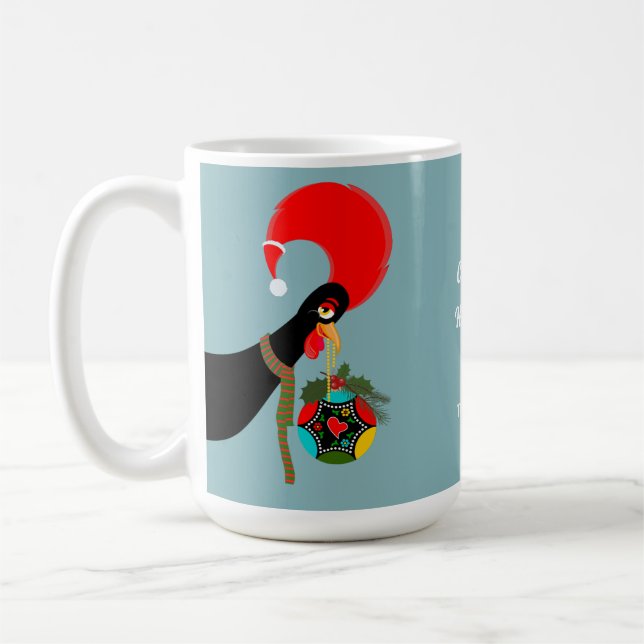 Mug Bauble de Noël du coq portugais (Gauche)