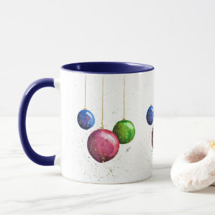 Mug Baubles de Noël Whimsical, coloré