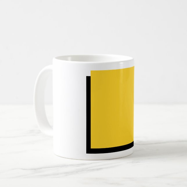 Mug Bauhaus Art Composition Carré jaune (Devant gauche)