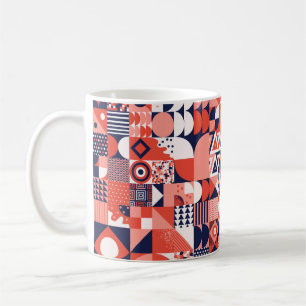 Mug Bauhaus design rétro vintage patte transparente vi