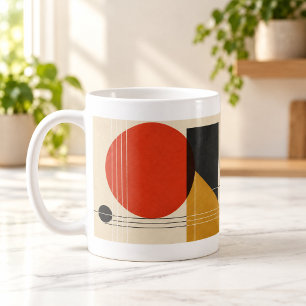 Mug Bauhaus Équilibre Géométrique Abstrait