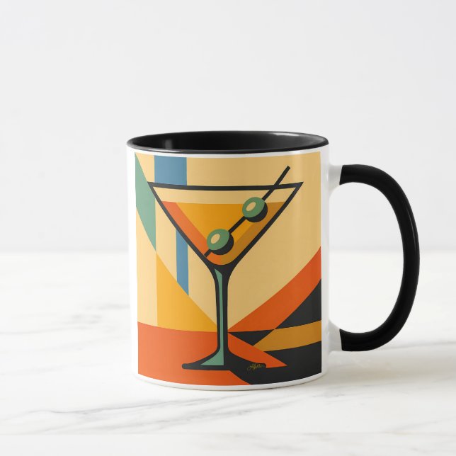 Mug Bauhaus Martini Lever du Soleil Moderne du Milieu  (Droite)