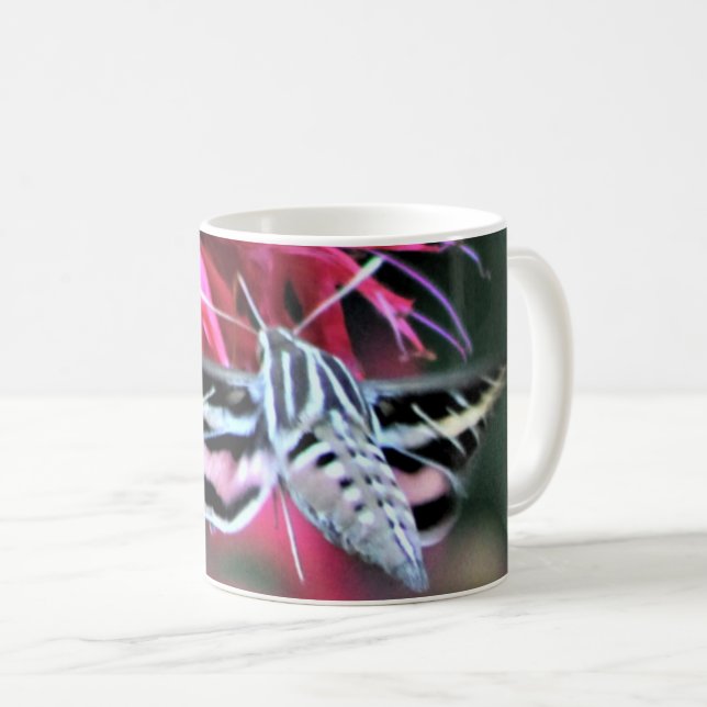 Mug Baume d'abeilles rouges de Sphinx à nappes blanche (Devant droit)