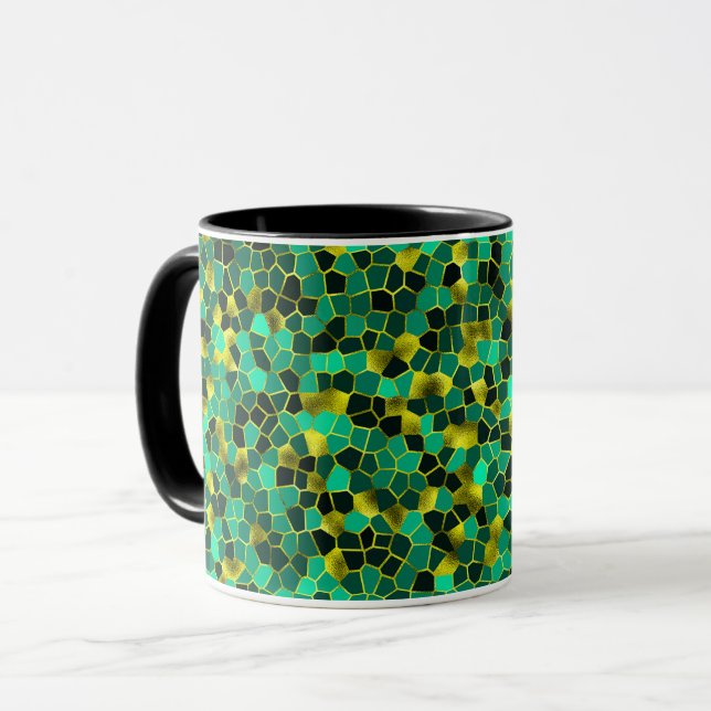 Mug Baveuse verte et dorée (Devant gauche)