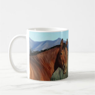 Mug Bay Horse Équitation Ranch Art Occidental