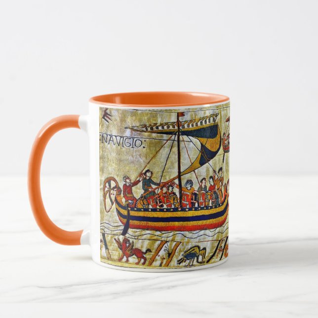 MUG BAYEUX TAPESTRY 1066 NAVIRES VIKING (Gauche)
