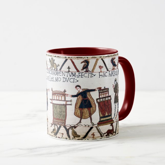 Mug BAYEUX TAPESTRY Harold a prêté serment sur les rel (Devant droit)