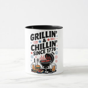 Mug BBQ "Grillin' & Chillin' depuis 1776"