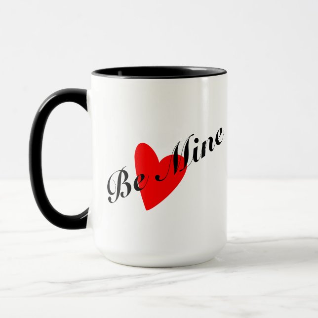 Mug Be Mine Saint-Valentin - Cadeau Café Pour Lui (Gauche)