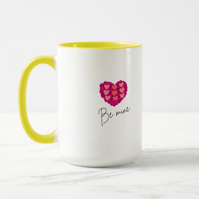 Mug Be Mine Valentine shirt |Rose with Heart Love (Gauche)