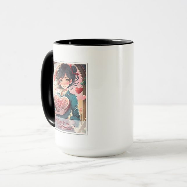 Mug Be My Valentine in Manga Style 31470 (Devant gauche)
