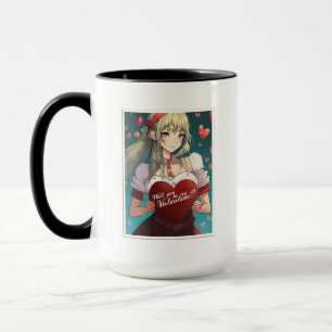 Mug Be My Valentine in Manga Style 33893