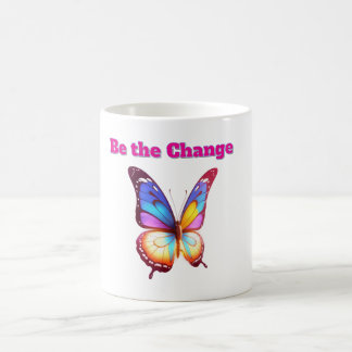Mug Be the Change - Illustration de papillon inspirate