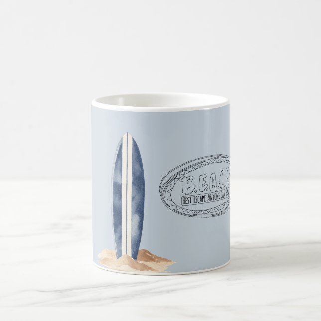 Mug Beach Blue Surf Board (Centre)