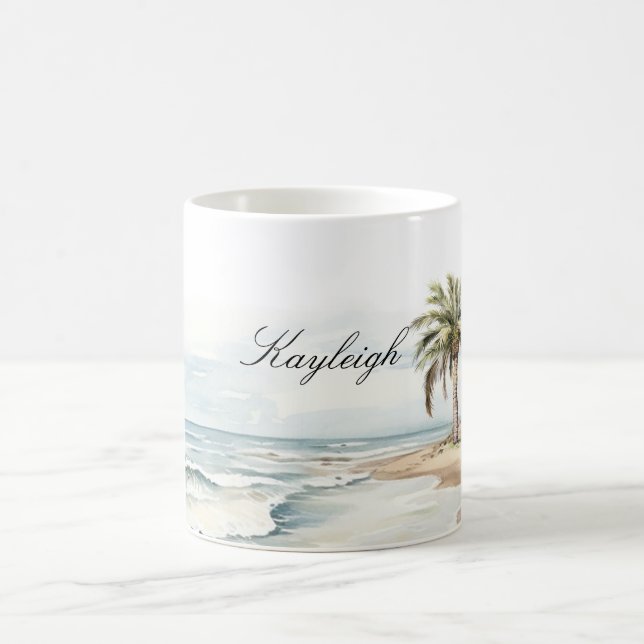 Mug Beach Ocean Palm Tree Mariage (Centre)