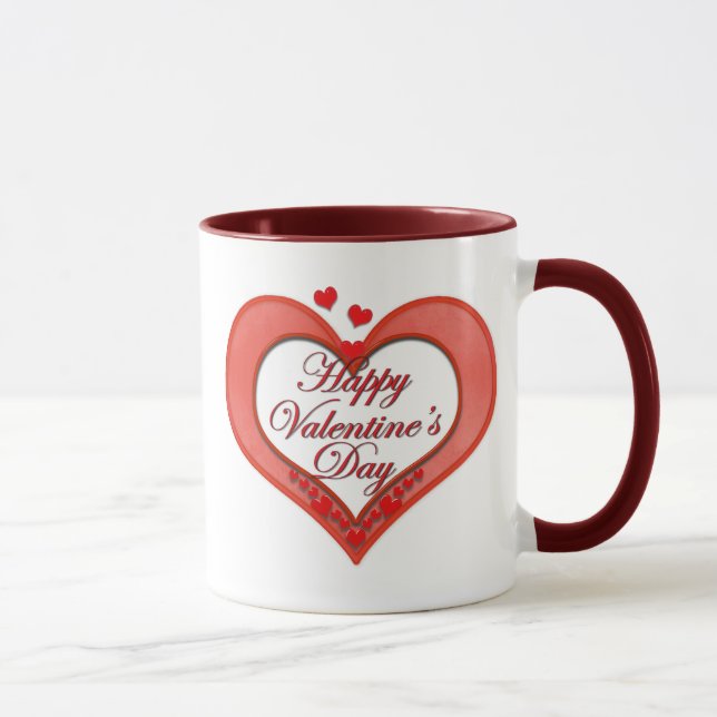 Mug Beaded Red Heart Valentine (Droite)
