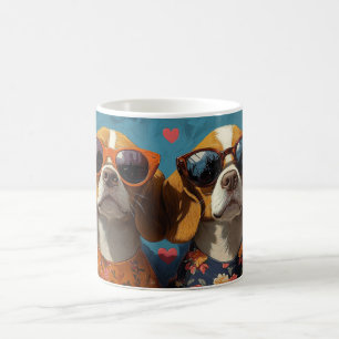 Mug Beagle avec Roses du Cœur pour la Saint-Valentin