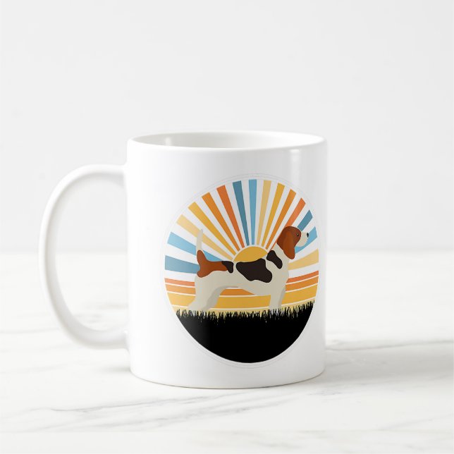 Mug beagle - chien maman chien papa coucher de soleil  (Gauche)