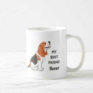 Mug Beagle Chien Mon meilleur ami Nom personnalisé