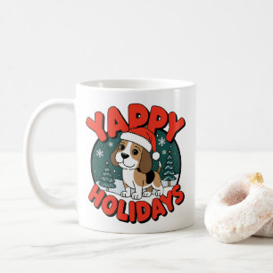 Mug Beagle de Noël Joyeuses Fêtes Drôle Amant chien
