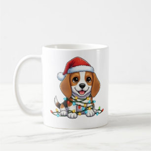 Mug Beagle de Noël mignon