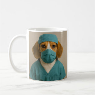 Mug Beagle en tenue de bloc
