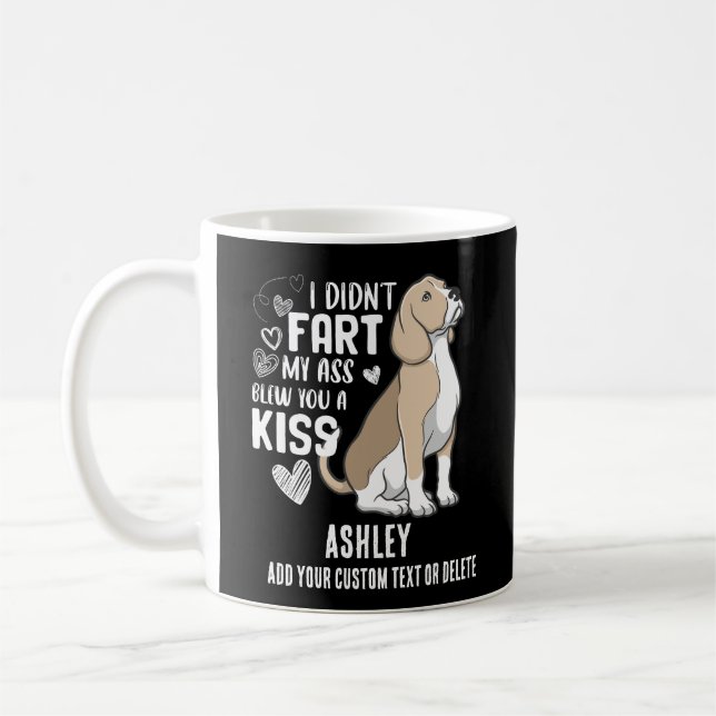 Mug Beagle Fart Kiss Cool Amoureux des chiens (Gauche)