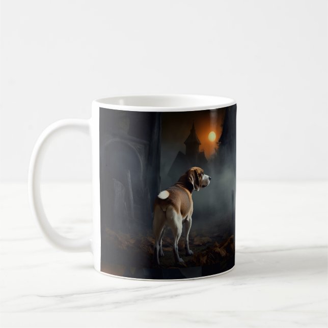 Mug Beagle Halloween effrayant (Gauche)