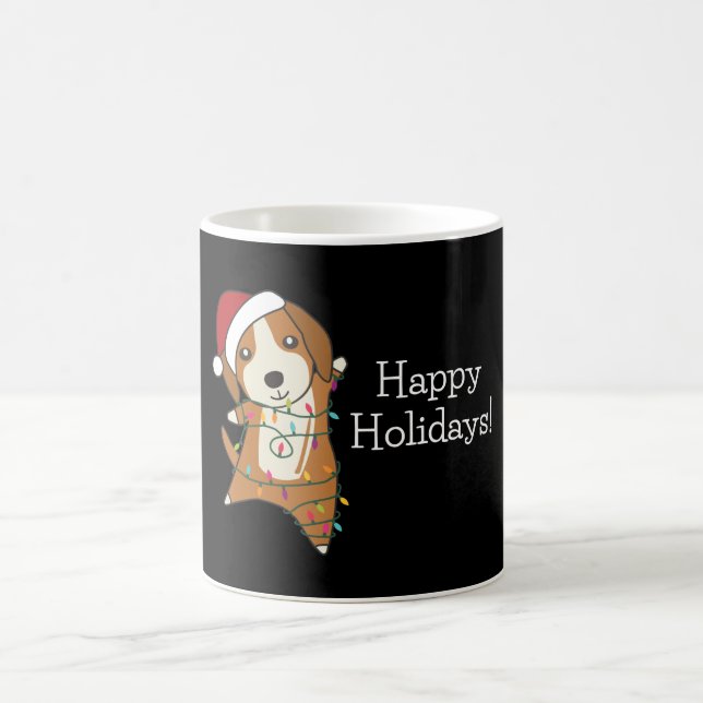 Mug Beagle Joyeux Noël Animaux d'hiver Chien Café M (Centre)