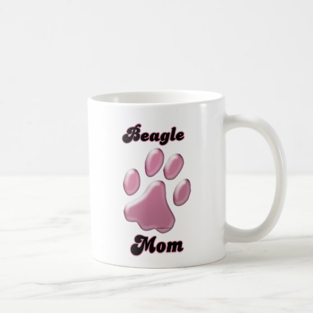 Mug Beagle Maman Pink Pawprint (Droite)