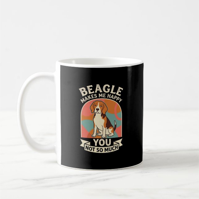 Mug Beagle Me Rend Heureux Vous Pas Tant Chien (Gauche)