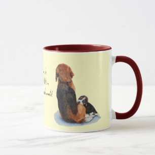 Mug Beagle mignon de chiot avec l'art de réaliste de