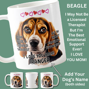 Mug Beagle Mug, Ajouter le nom du chien, Vous pouvez m