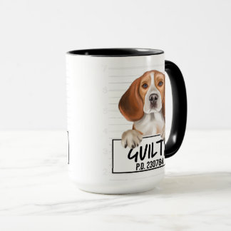 Mug Beagle Mugshot Coupable Chien