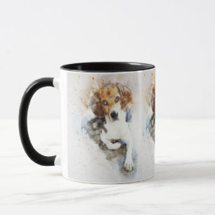 Mug Beagle noir Brown blanc animal chien Chien Chien C