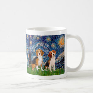 Mug Beagle Pair - Nuit étoilée