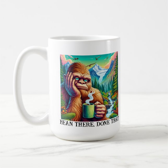 Mug Bean There, Done That - Dessin drôle de Bigfoot (Gauche)