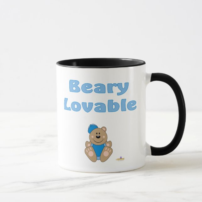 Mug Bear Brown Bleu Baseball Casquette Beary Lovable (Droite)