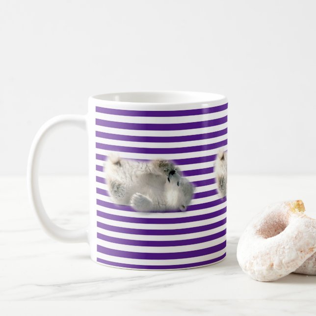 Mug Bear polaire Purple Strig (Avec donut)