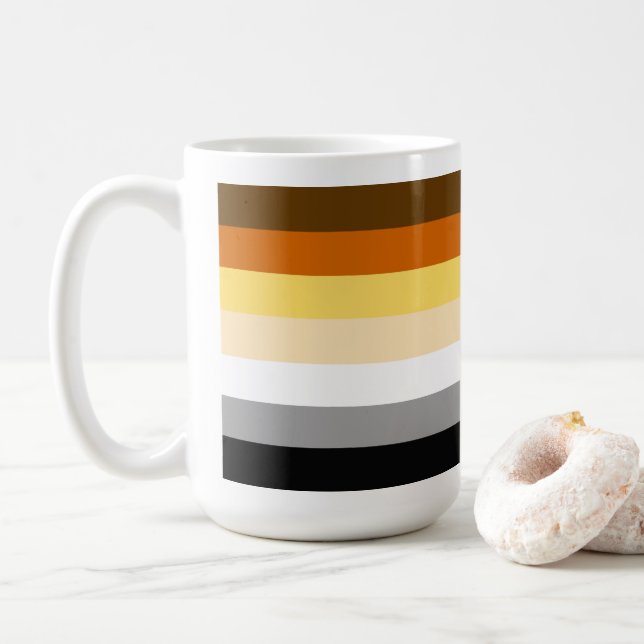 Mug Bear Pride Stripes (Avec donut)