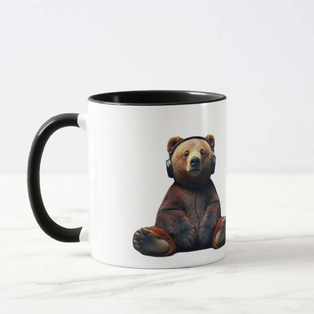 Mug Bear Wearing Headphones (Gauche)