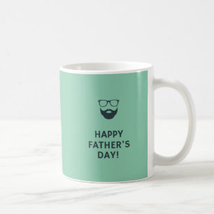 Mug Beard man heureux fête des pères turquoise